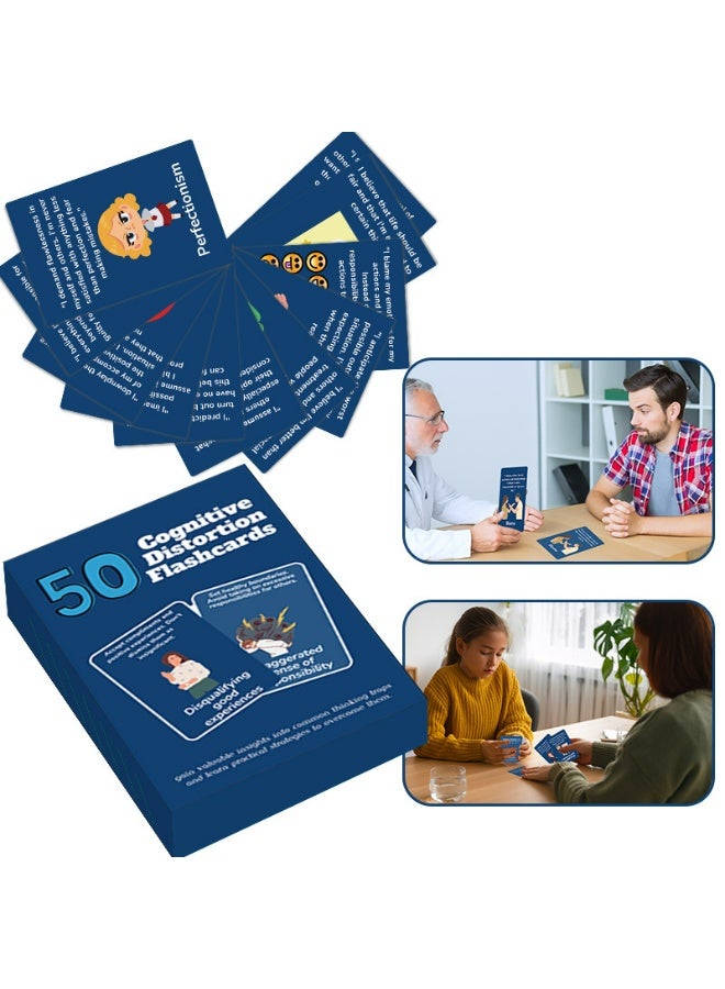 Cards For Coping Skill– Mental Health & Counseling | 50-Sheet Emotional Regulation Affirmation Cards For Teens, Adults, Women, Men, Kids – Mindfulness & Tool - Image 4