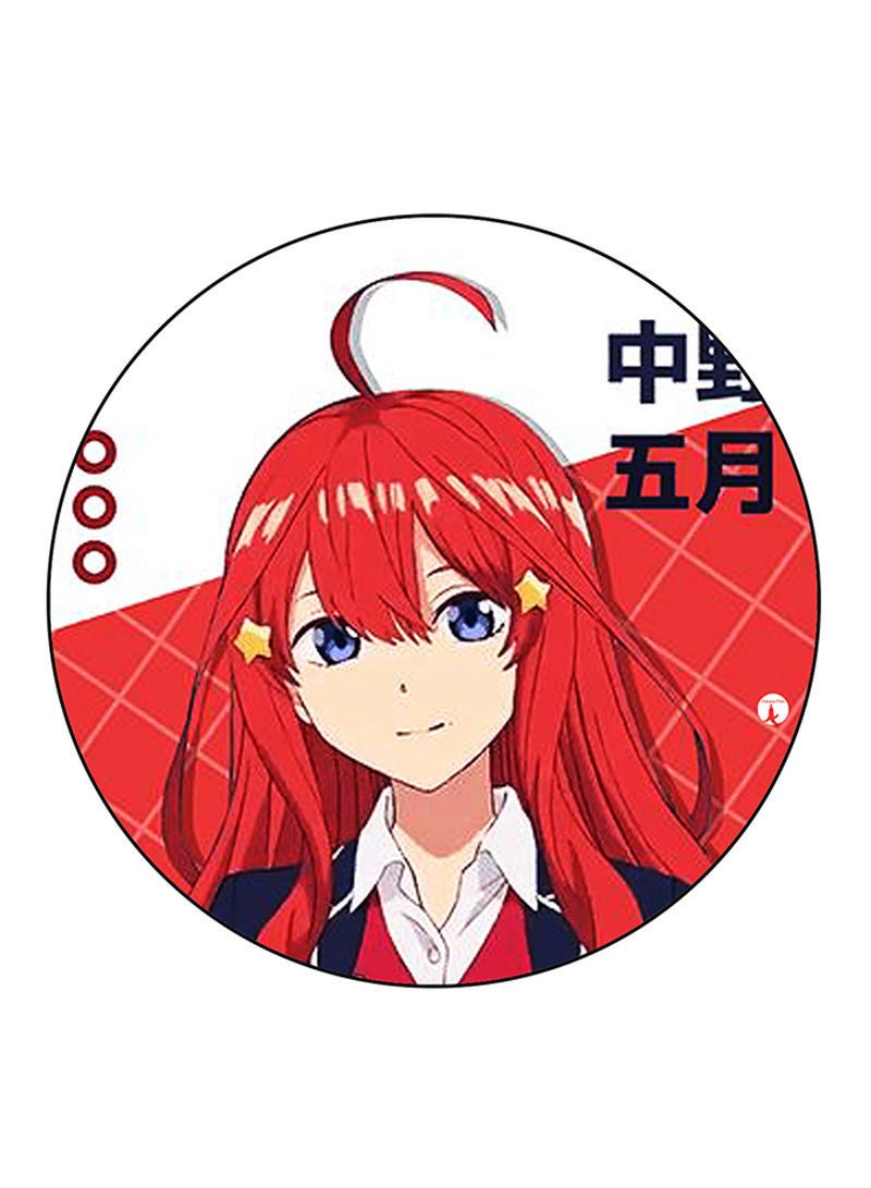 RKN Anime The Quintessential Quintuplets Printed Large Round Pin Badge Multicolour - Image 2