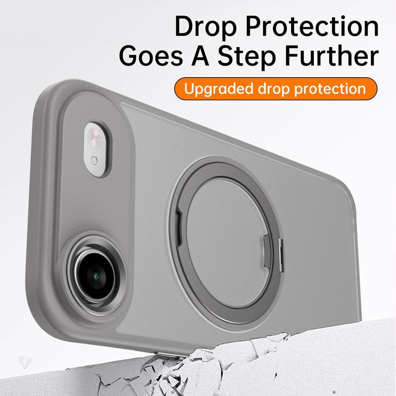 إيروريكس جراب هاتف Magsafe دوار مغناطيسي لهاتف Iphone Air (فضي شفاف) - Image 4