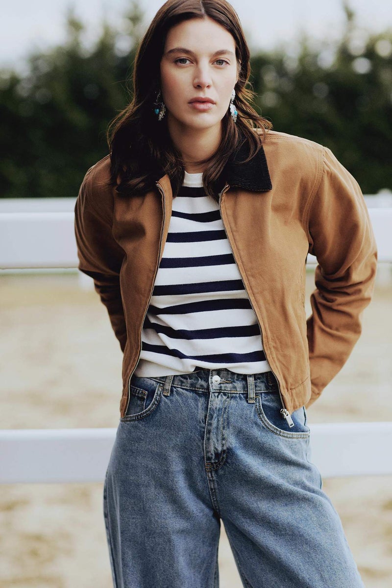 DeFacto Regular Fit Polo Collar Cotton Jacket - Image 1