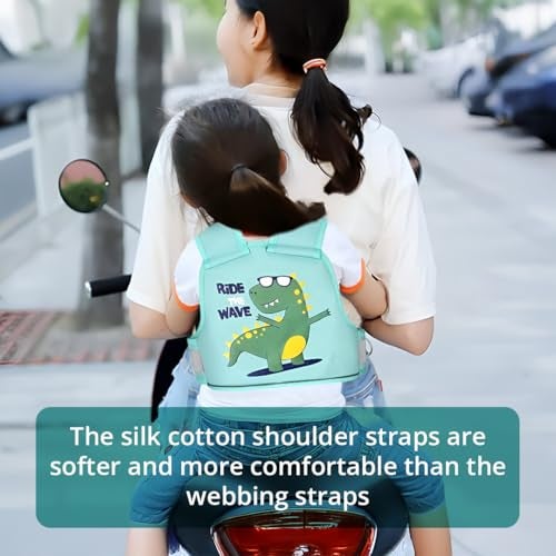 Tony Stark Kids Safety Belt for Two Wheeler with Reflective Strips, Portable Seat Belt Children Motorcycle Harness for Motorcycle Bike, Adjustable Safety Harness for Boys Girls (Chomp Champ) - Image 5