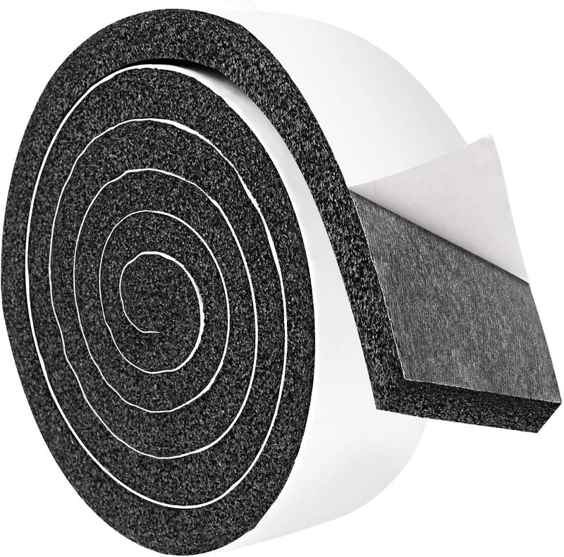 YIJUHOU All storage type compatible 2 Rolls Window Insulation Open Cell Foam Seal Tape,2 Inch W 1/2 Inch T High Resilience Weather Stripping for Doors Window,Total 10FT Non sticky surface - Image 1