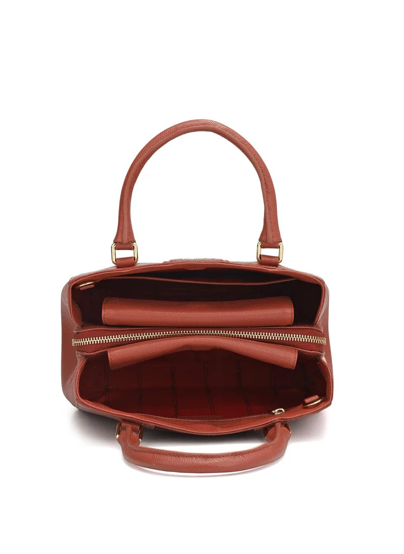 Da Milano  Genuine Leather Red Satchel Bag for Women | Best Price UAE