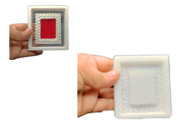 Snoogg SNOOGG Pack of one 4 Inch RTV Heavy Duty Photo Frame - Bead Design Silicone Heavy Duty Moulds Epoxy Resin Casting Resin Art DIY Project  - Image 1