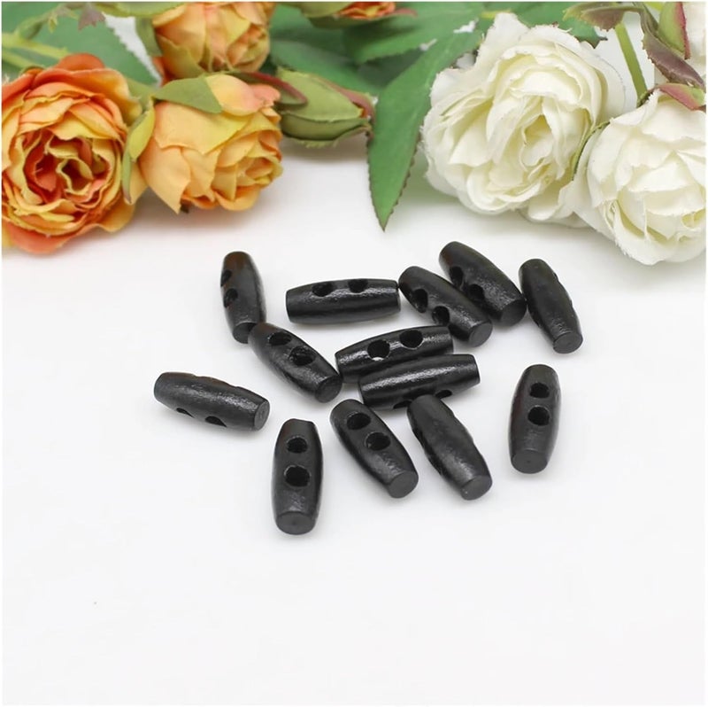 300Pcs Olives Buttons Garment Wooden for Kids Clothes Scrapbooking Decorative Crafts Botones(Brass) - Image 2