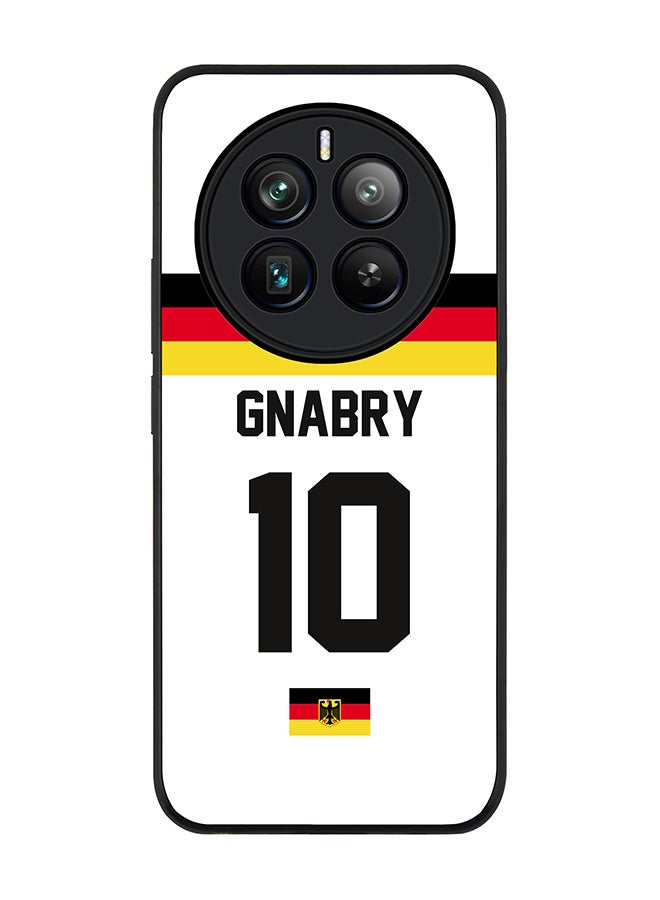 Stylizedd Rugged Black edge case for Realme 12 Pro / Realme 12 Pro Plus 5G, Slim fit Flexible Cover -  Football Team - Germany, Player Name - Gnabry - Image 1