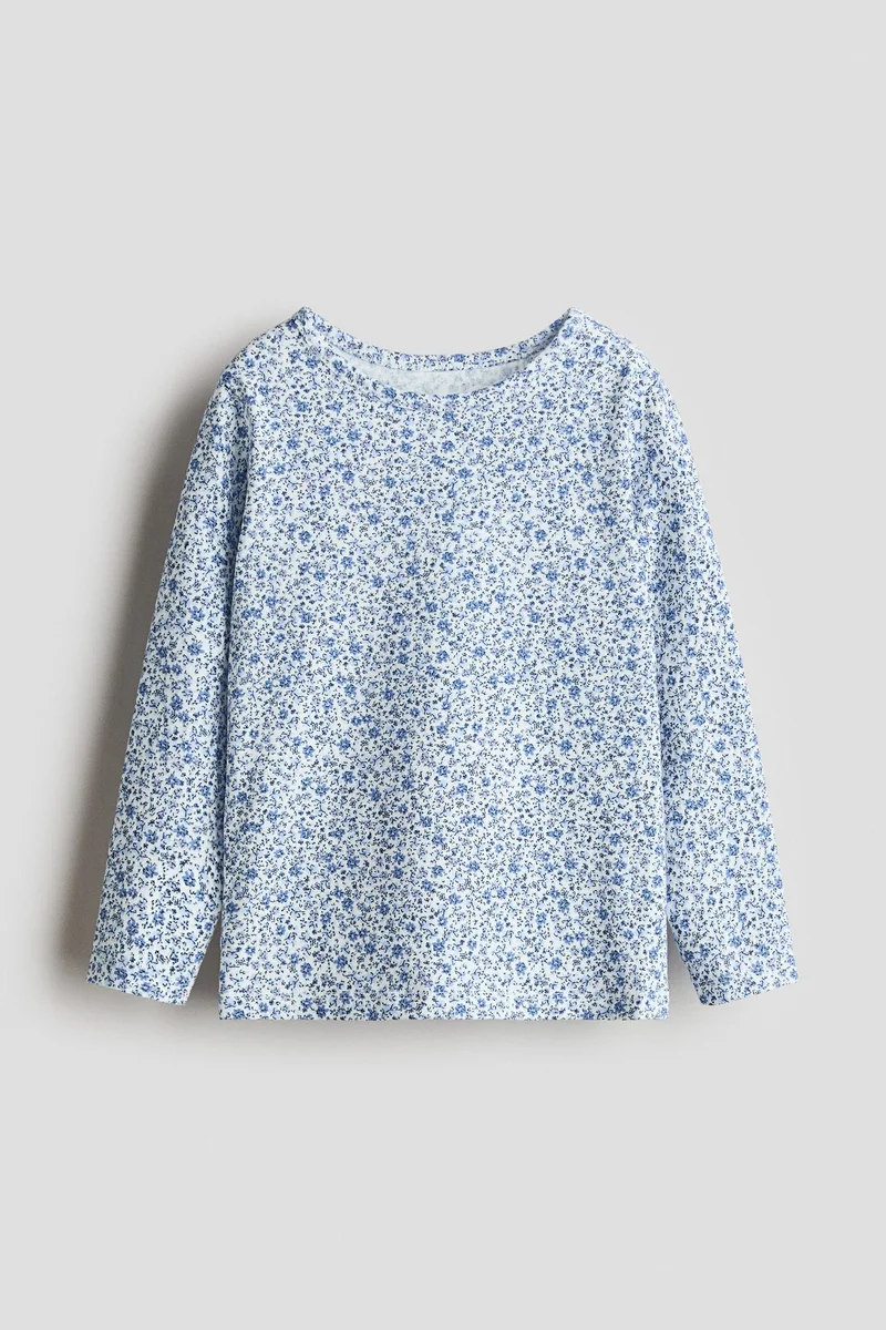 اتش اند ام بلوزة مطبوعة من الجيرسيه