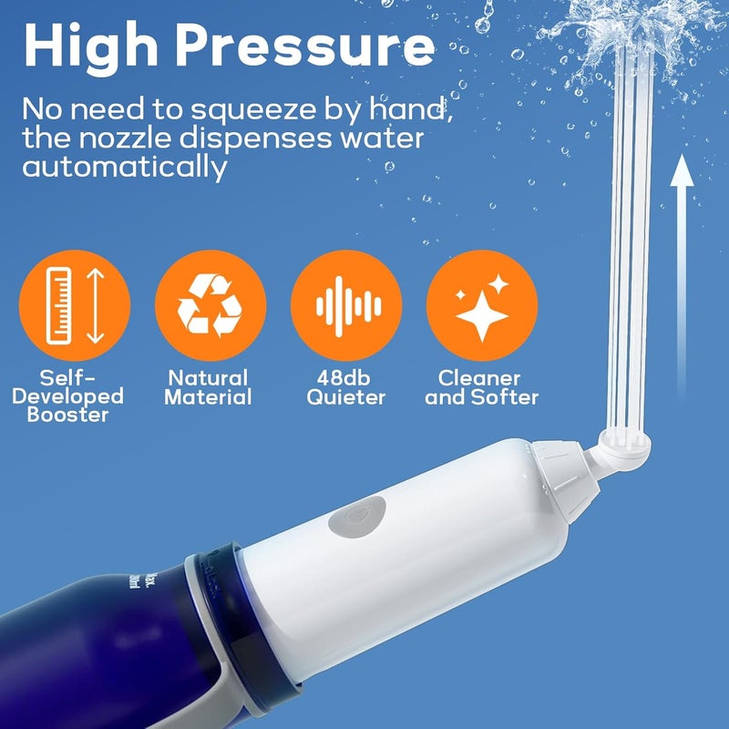 BIGCOW  bidet سفر محمول، bidet كهربائي مع 3 أوضاع رذاذ، مقاوم للماء IPX7 وقابل لإعادة الشحن، رشاش ماء صغير للحمام للنظافة الشخصية، رعاية ما بعد الولادة، العجان والبواسير - Image 4