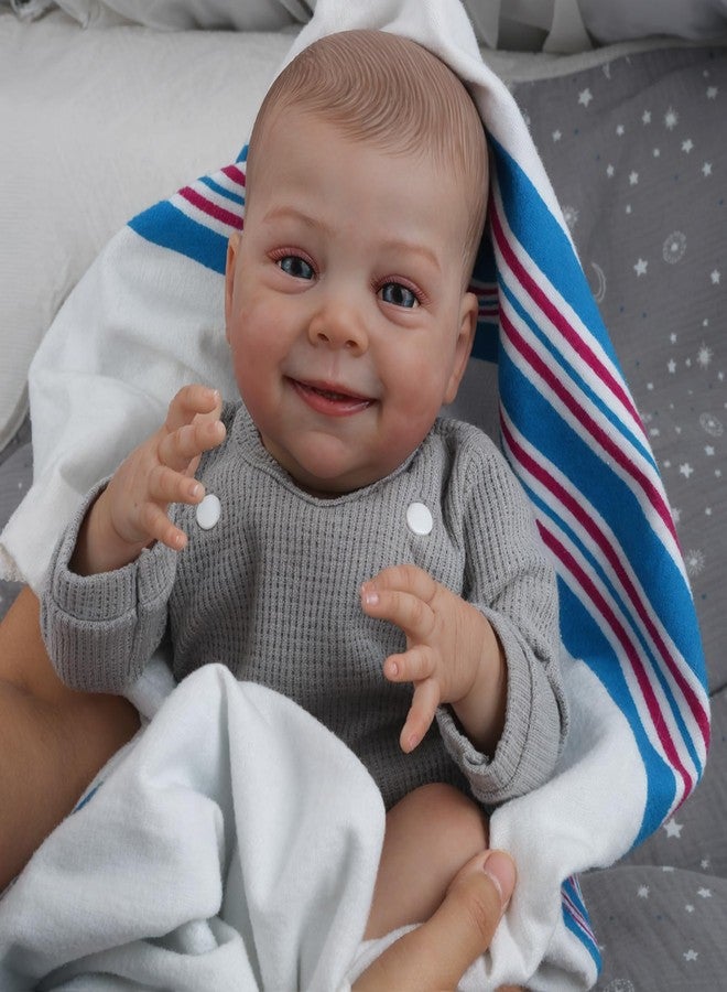 CHAREX Lifelike Reborn Baby Dolls Boy - 18 Inch Real Life Realistic Newborn Doll with Handmade Soft Cloth Body, Comes with Accessories - Gift for Kids Ages 3+ - Image 3