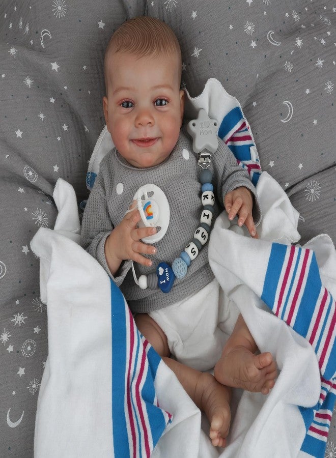 CHAREX Lifelike Reborn Baby Dolls Boy - 18 Inch Real Life Realistic Newborn Doll with Handmade Soft Cloth Body, Comes with Accessories - Gift for Kids Ages 3+ - Image 2