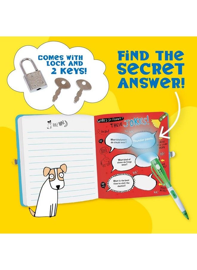 Peaceable Kingdom What So Funny?Lock And Key Diary With Jokes And Magic Light Pen