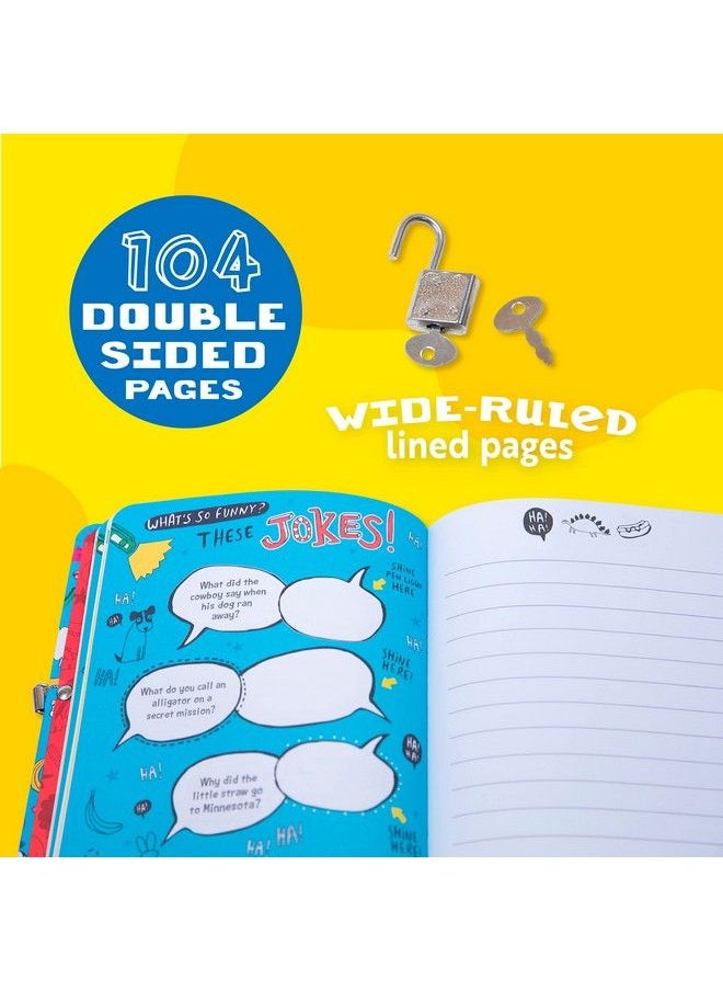 Peaceable Kingdom What So Funny?Lock And Key Diary With Jokes And Magic Light Pen