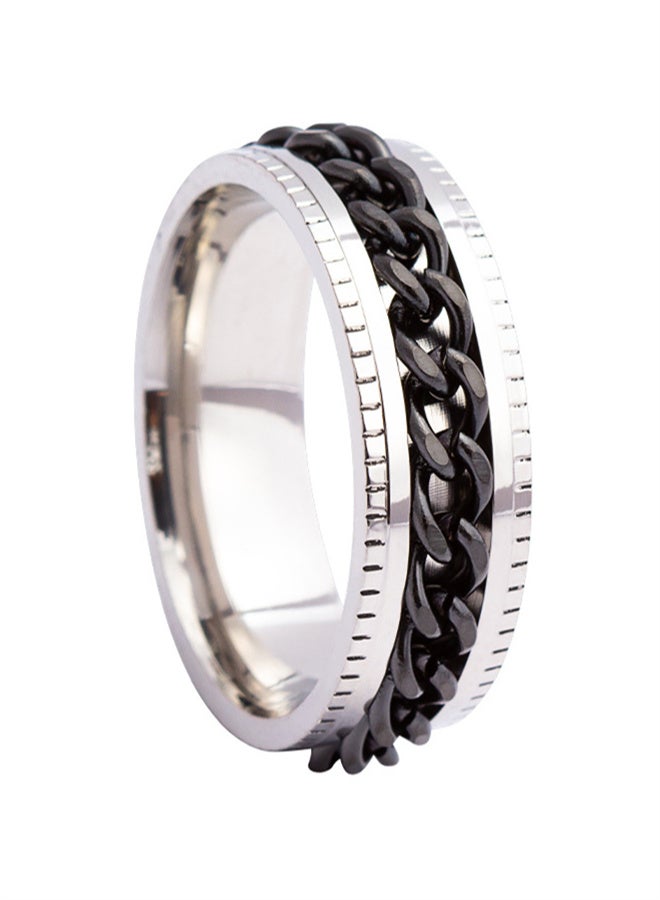 Men's Chain Turn Stainless Steel Stress Relief Ring Standard US Sizes - Image 1