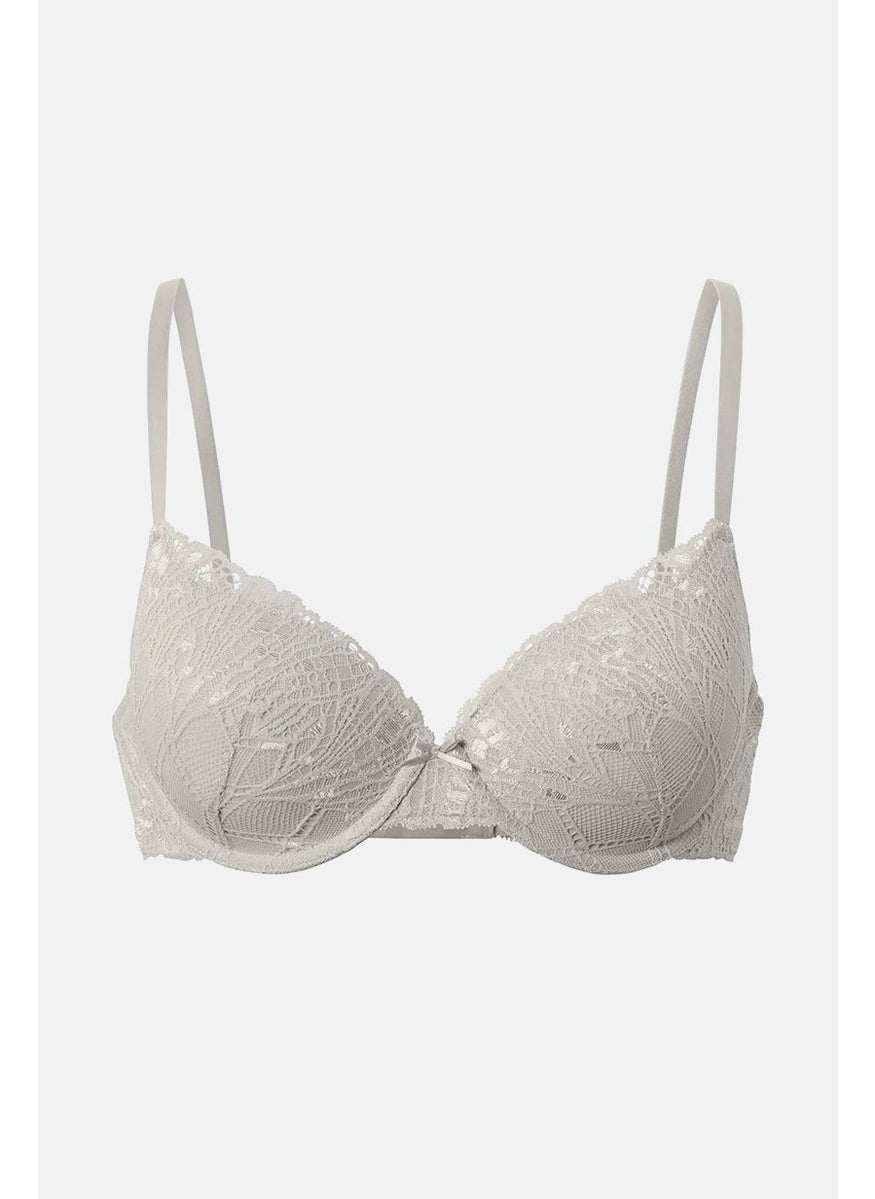 Tchibo Women Underwire Non Padded Bra, Grey  - Image 3