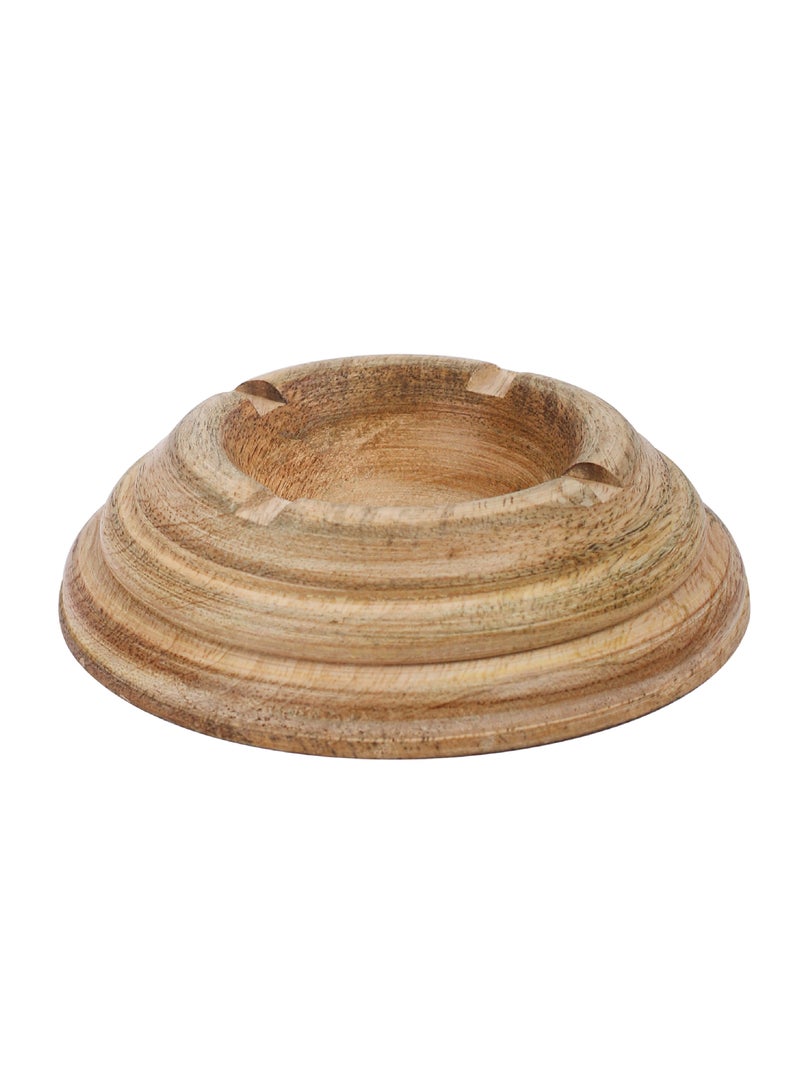 OLYNO CigarCrest Elegant Acacia Wood Ashtray | Sustainable Smoking Accessory | Eco-Friendly Durable Design | For Indoor Outdoor Use - Image 4