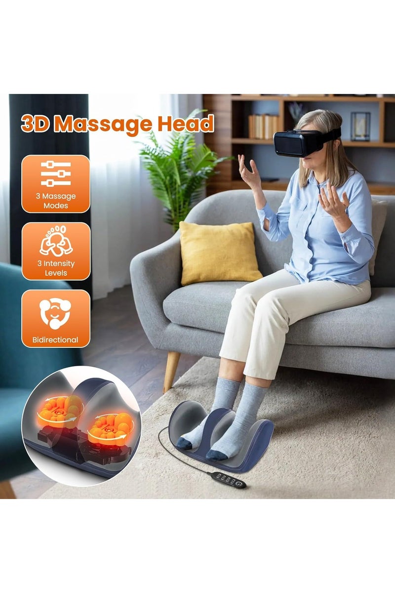 Foot Massager Machine with Heat – Shiatsu Foot and Calf Massager for Circulation & Pain Relief with Heat Kneading Rolling, 3 Modes & Intensities, Remote Control, Gifts for Men & Women - Image 5
