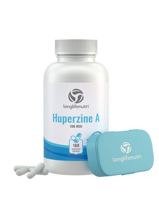 LongLifeNutri Huperzine A 200 Mcg 180 Vegetarian Capsules ; Made In Usa ; Powerful Nootropic Brain Complex ; Cognitive Function Enhancer Supplement ; Memory Focus Clarity Mental Booster ; 200Mcg Pure Powder Pill - Image 2