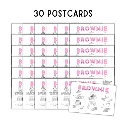 Lashicorn Brownie Chocolate Care Instruction Storage Cards | 30 pk 4x6” Bakery Customer Sourdough Bread Blondie Baker Business Dessert Contracts Forms - Image 2