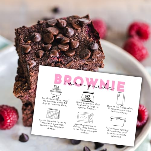 Lashicorn Brownie Chocolate Care Instruction Storage Cards | 30 pk 4x6” Bakery Customer Sourdough Bread Blondie Baker Business Dessert Contracts Forms - Image 5