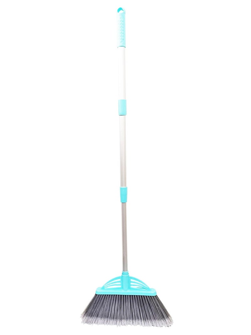 Xifando Three-Section Telescopic Aluminum Alloy Rod Long-Handled Broom (Light Blue) - Image 1
