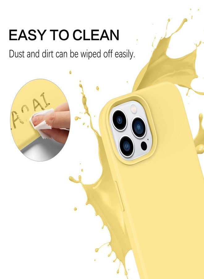 BENTOBEN for iPhone 13 Pro Case, Soft Silicone Gel Rubber Bumper Microfiber Lining Hard Back Shockproof Protective Phone Cover for iPhone 13 Pro 6.1", Yellow - Image 4