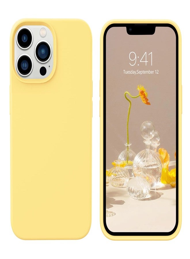 BENTOBEN for iPhone 13 Pro Case, Soft Silicone Gel Rubber Bumper Microfiber Lining Hard Back Shockproof Protective Phone Cover for iPhone 13 Pro 6.1", Yellow - Image 1