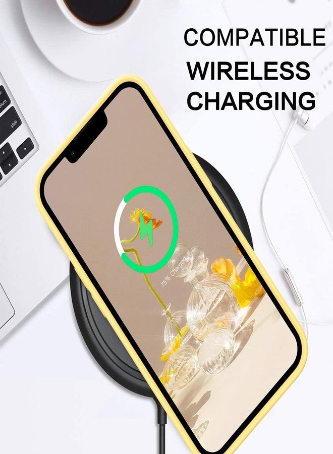 BENTOBEN for iPhone 13 Pro Case, Soft Silicone Gel Rubber Bumper Microfiber Lining Hard Back Shockproof Protective Phone Cover for iPhone 13 Pro 6.1", Yellow - Image 5