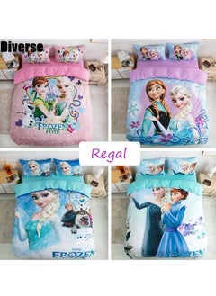 RATSAW 3 Piece Kids Bedding Printed Girls Luxury Printed Duvet Cover Comforter Set Cotton Multicolour 150x200cm  - Image 5