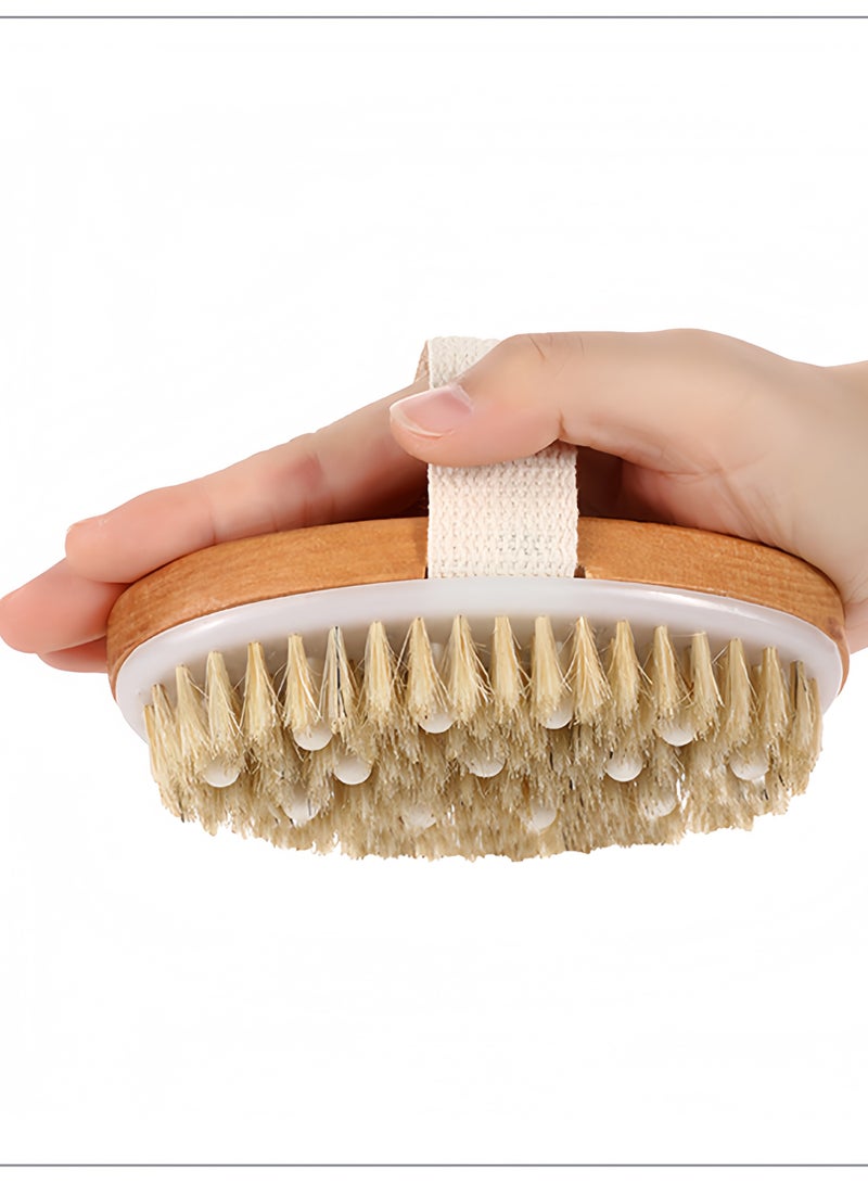 فرشاة الجسم الجافة والحمام، تقليل السيلوليت، فرشاة جافة للسيلوليت والصرف الليمفاوي، فرشاة الجسم للفرشاة الرطبة أو الجافة - تقشير لطيف لأكثر لينامة - Image 5
