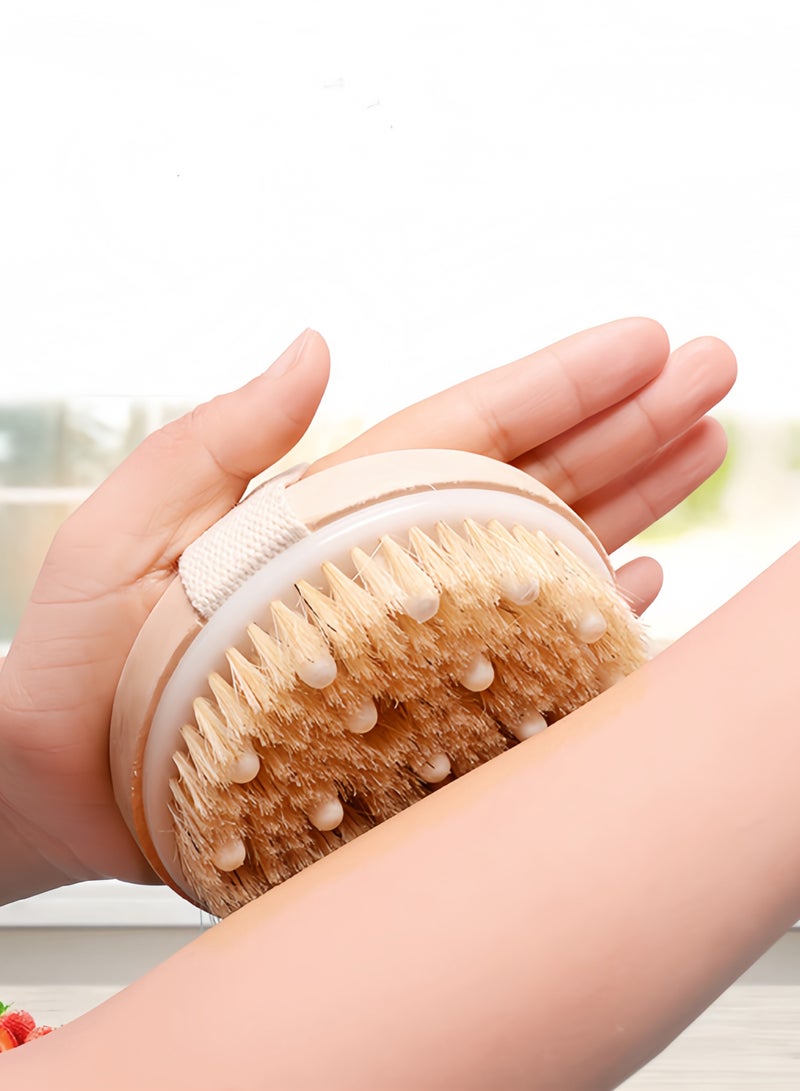 فرشاة الجسم الجافة والحمام، تقليل السيلوليت، فرشاة جافة للسيلوليت والصرف الليمفاوي، فرشاة الجسم للفرشاة الرطبة أو الجافة - تقشير لطيف لأكثر لينامة - Image 1