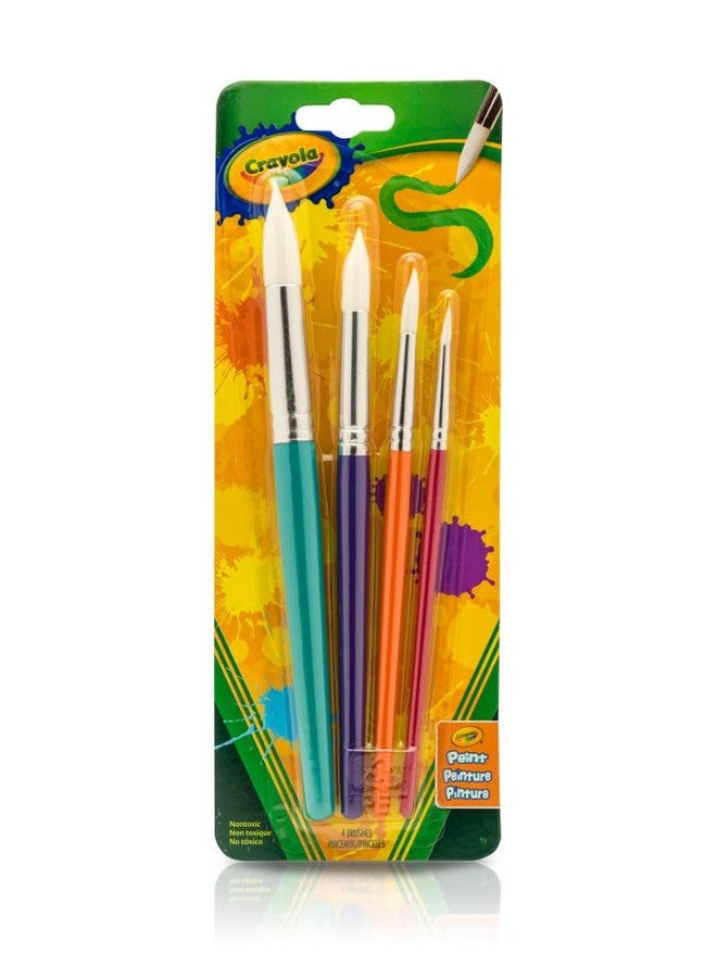 Crayola فرشاة طلاء كبيرة من كرايولا (4 قطع دائرية) ، رائعة للأطفال - Image 1