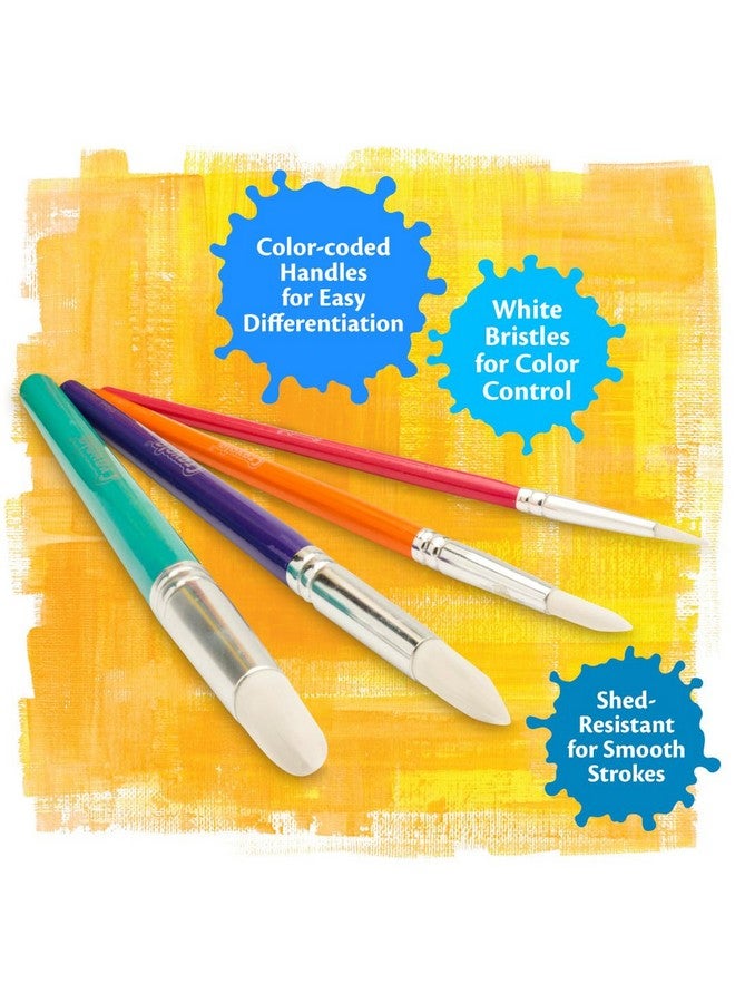 Crayola فرشاة طلاء كبيرة من كرايولا (4 قطع دائرية) ، رائعة للأطفال - Image 3