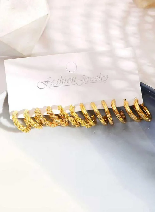 Take Two Set of 6 - Gold Hoop Earrings