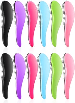 AMYTIS GARDEN 12 Pieces Detangler Brush Detangling Hair Comb for Curly, Thick, Straight, No Pain No Knot Hair Brush for Women, Men and Kids,  - Image 1