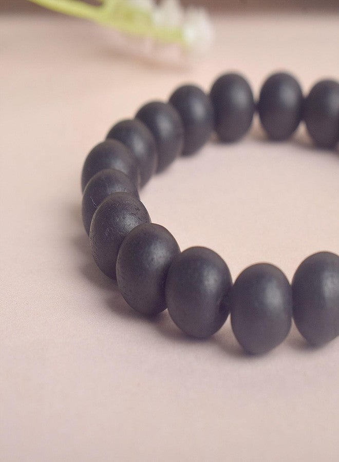 SATVIK OSOC™ Certified 100% Natural Govt. lab Certified 10 MM Karungali Bracelet for Men Women - Black Authentic Ebony Wood Matt Finish Karungali Bracelet for Daily Use - Image 5