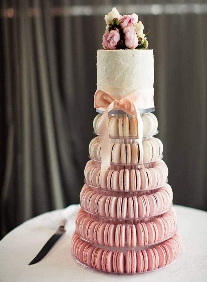 Candora 6-Layer Macaron Display Stand Cake Stand Macaron Tower Wedding Display Stand(2 Sets) - Image 3
