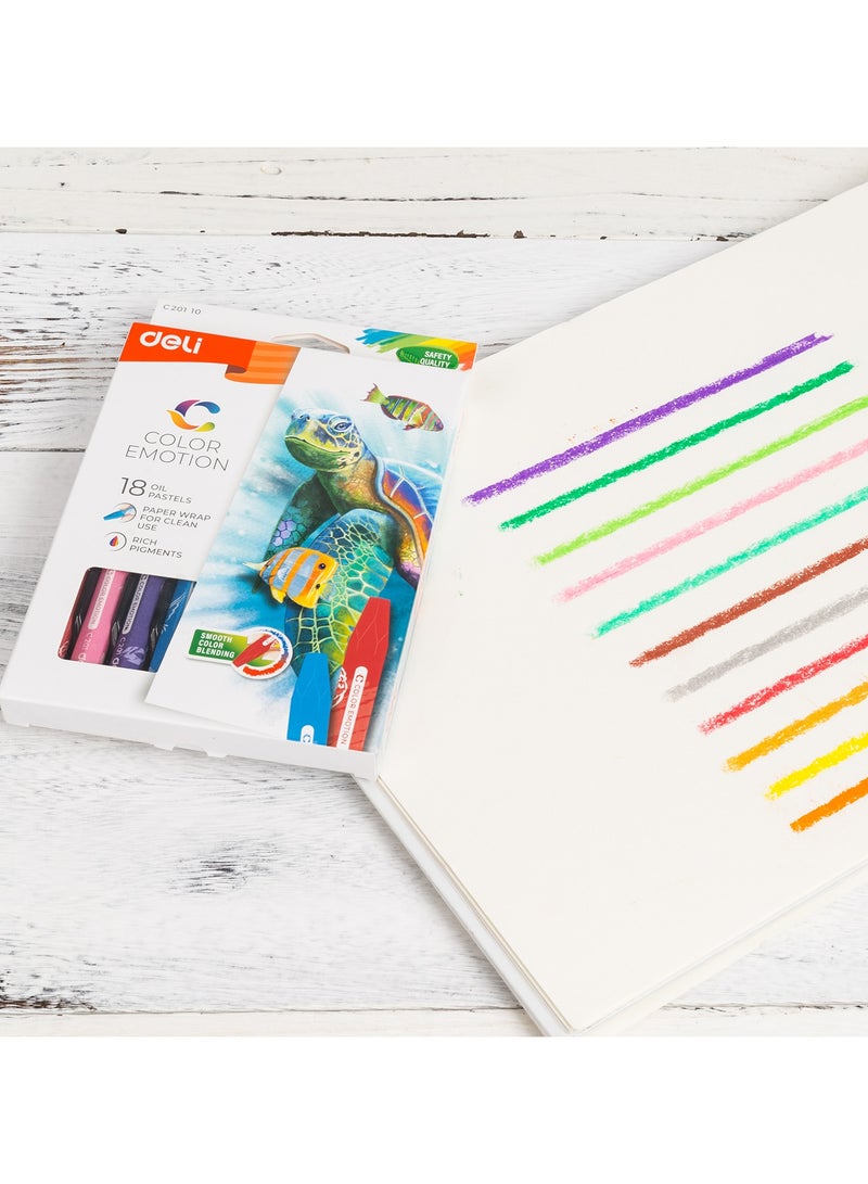 ديلي كولر ايموشن EC20110 ألوان باستيل زيتية – 18 لون نابض بالحياة - Image 2