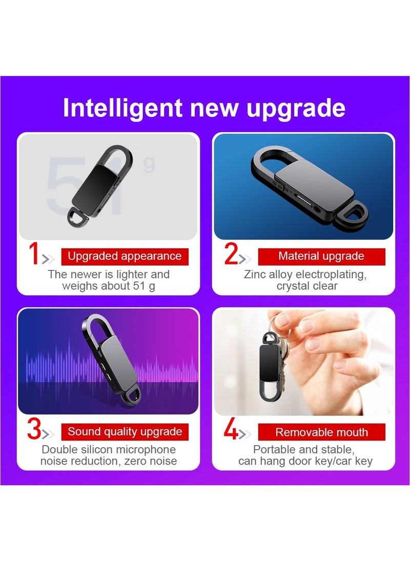 Generic - Keychain Voice Recorder,Portable Voice Activated Recorder,Noise Reduction Digital Audio Recorder for Lectures/Interview/Meeting 8GB - Image 1