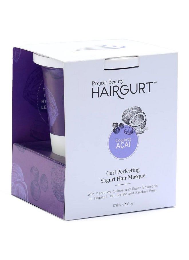 Hairgurt Hairgurt Curl Perfecting Yogurt Hair Mask - Coconut-Acai - Hair Mask for Wavy Hair Care - Nourishing Hair Treatment Masks- Ideal for Dry Hair - Promotes Bouncy, Shiny Curls - 6 oz  - Image 1