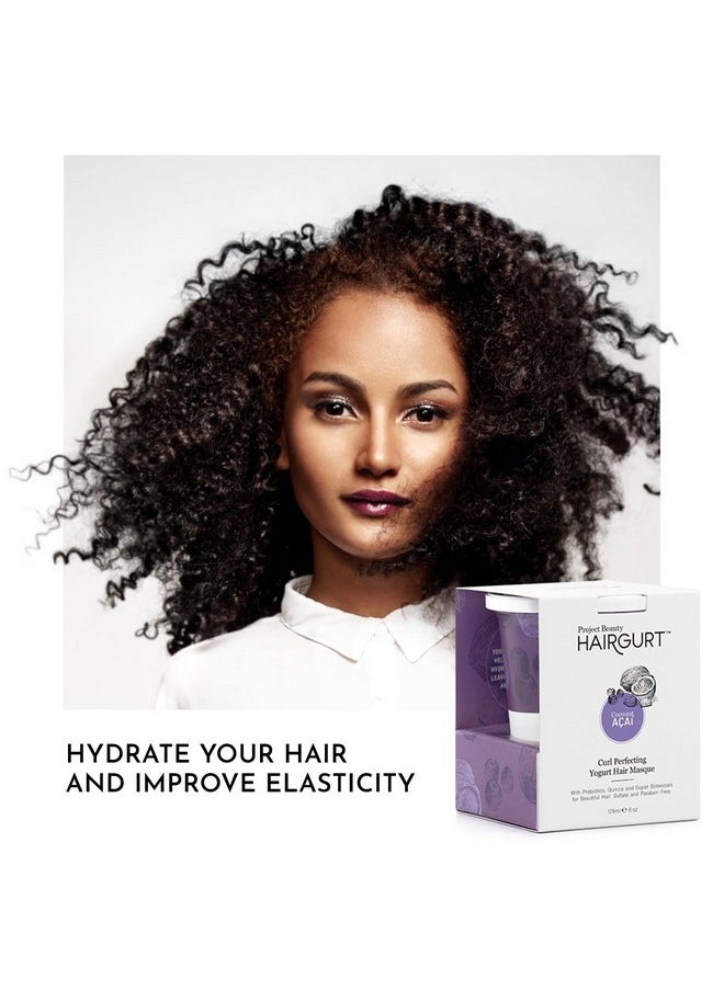 Hairgurt Hairgurt Curl Perfecting Yogurt Hair Mask - Coconut-Acai - Hair Mask for Wavy Hair Care - Nourishing Hair Treatment Masks- Ideal for Dry Hair - Promotes Bouncy, Shiny Curls - 6 oz  - Image 4