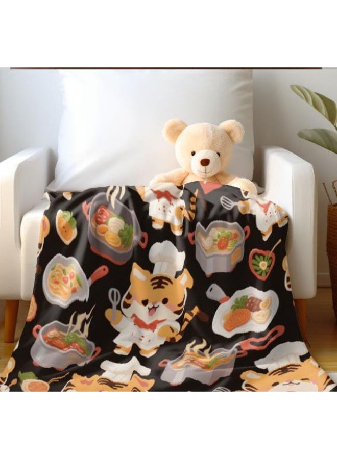 عام بطانية رقيقة من الفانيلا الكرتونية للأطفال والرضع (دافئة ومريحة، ومناسبة للنوم والألعاب) 70 سم * 100 سم - Image 1