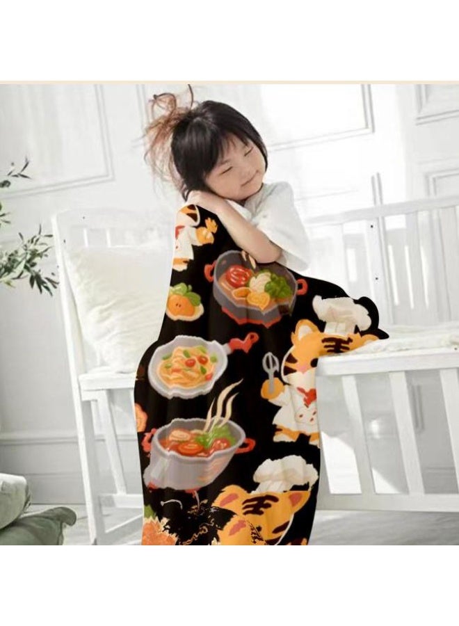 عام بطانية رقيقة من الفانيلا الكرتونية للأطفال والرضع (دافئة ومريحة، ومناسبة للنوم والألعاب) 70 سم * 100 سم - Image 3