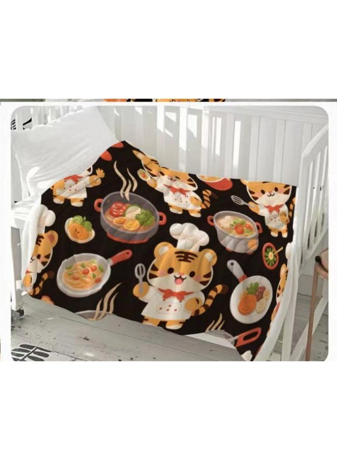 عام بطانية رقيقة من الفانيلا الكرتونية للأطفال والرضع (دافئة ومريحة، ومناسبة للنوم والألعاب) 70 سم * 100 سم - Image 2