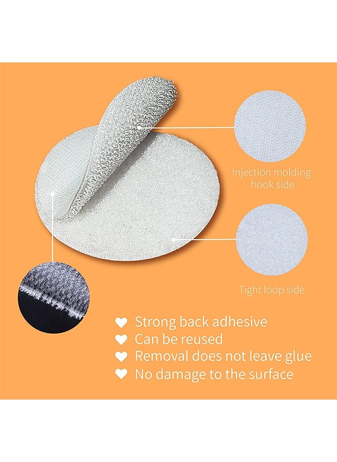 Self Adhesive Dots 300pcs (150 Pairs) 0.59" Diameter Sticky Back Hook and Loop Coins for School, Office, Home, Mounting Arts & Crafts