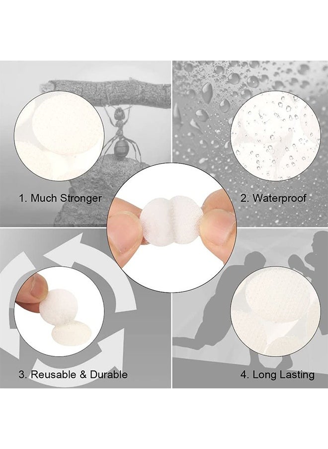 Self Adhesive Dots 300pcs (150 Pairs) 0.59" Diameter Sticky Back Hook and Loop Coins for School, Office, Home, Mounting Arts & Crafts