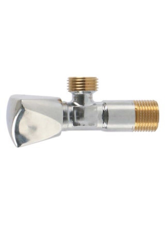 Silver Corner Stop Valve – 1/2-inch Inlet/Outlet – Attractive and Durable Pipe Body – Corrosion-Resistant Pipe Fitting, Suitable for Domestic and Industrial Use - Image 3