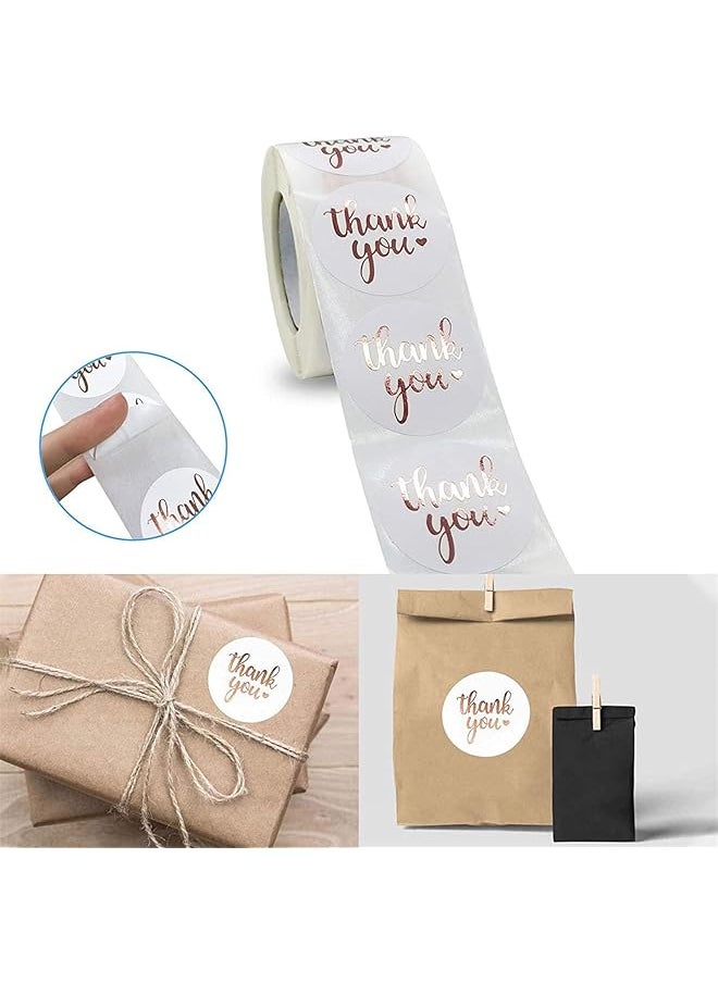 X spring Thank You Stickers 1500 Pcs Rose Gold Thank You Stickers Labels 2.5Cm Thank You Sealing Stickers Thank You For Coming Stickers For Birthday Wedding Party Gift Wrap Bag  - Image 4