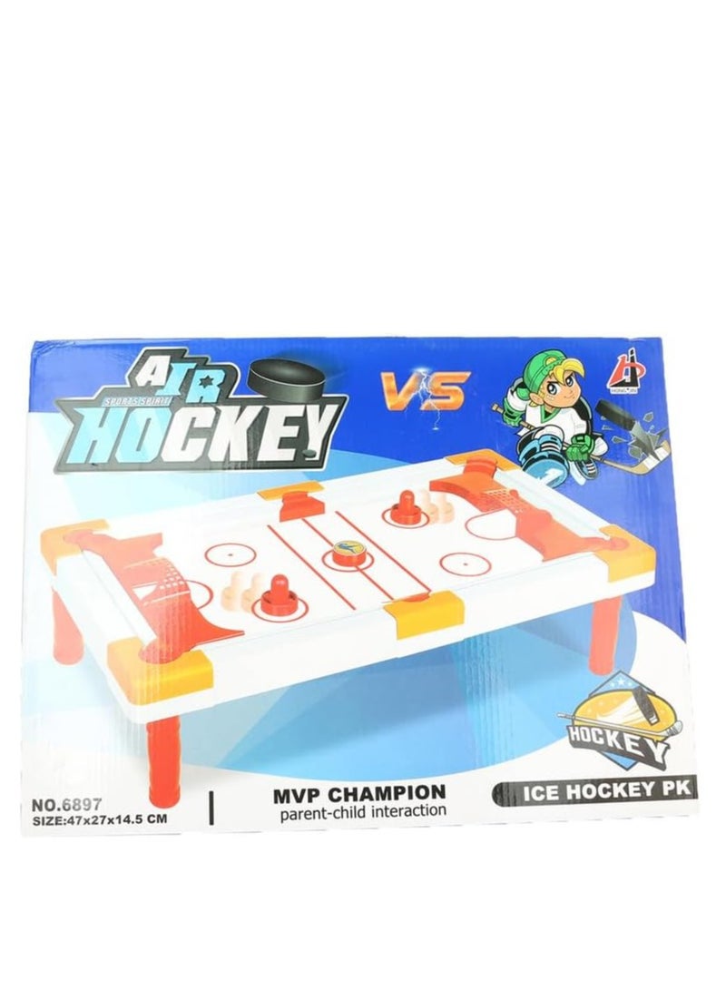 Multicolored air hockey game