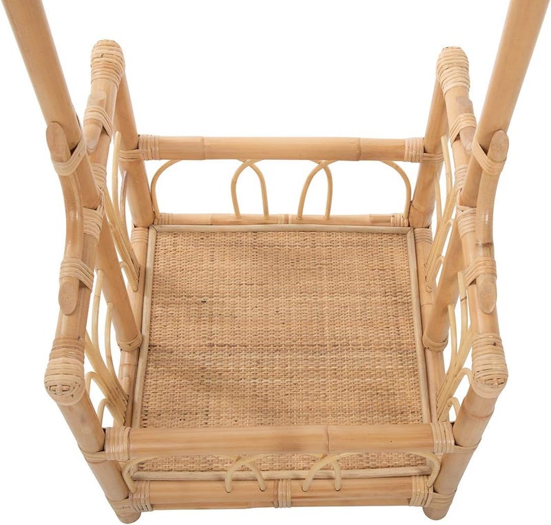 Kouboo حامل المعاطف الحريري من كوو بو مع رف للأحذية بني فاتح - Image 4