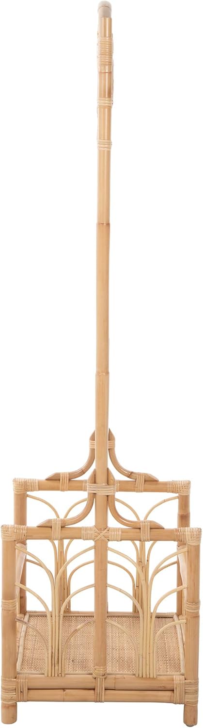 Kouboo حامل المعاطف الحريري من كوو بو مع رف للأحذية بني فاتح - Image 5